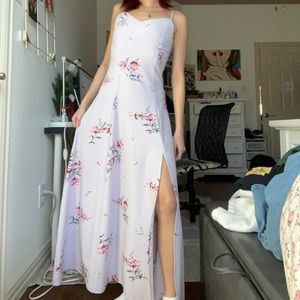 lavender floral maxi dress